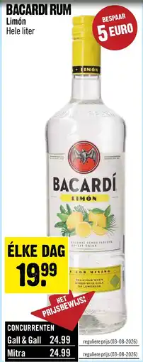 Dirck 3 Bacardi rum limón aanbieding