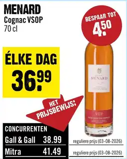 Dirck 3 Menard Cognac VSOP aanbieding