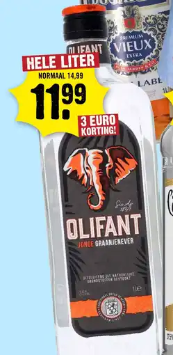 Dirck 3 Olifant Jonge Graanjenever aanbieding