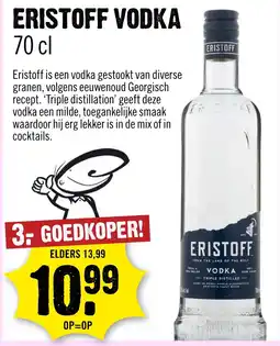 Dirck 3 eristoff vodka aanbieding