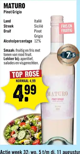 Dirck 3 Maturo Pinot Grigio aanbieding