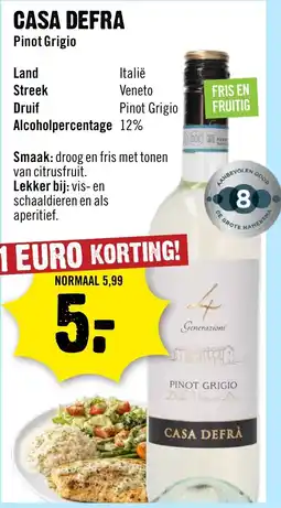 Dirck 3 Casa Defra Pinot Grigio aanbieding