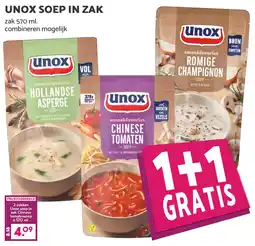 MCD Supermarkt unox soep in zak aanbieding