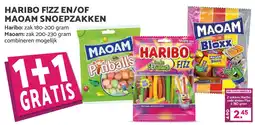 MCD Supermarkt Haribo F!zz en/of Maoam snoepzakken aanbieding
