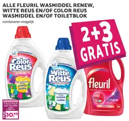 MCD Supermarkt fleuril witte reus en/of color reus wasmiddel en/of toiletblok aanbieding