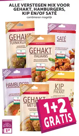 MCD Supermarkt Verstegen mix voor gehakt, hamburgers, kip en/of saté aanbieding
