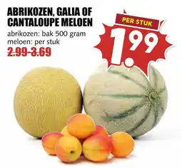 MCD Supermarkt abrikozen, galia of cantaloupe meloen aanbieding