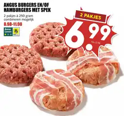 MCD Supermarkt angus burgers en/of hamburgers met spek aanbieding