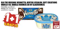 MCD Supermarkt Viennetta Hertog Ijssalon Soft Creations Vanille-Ijs Vanille Roomijs En/of Slagroomijs aanbieding
