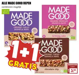 MCD Supermarkt Made Good organic chewy granola bars aanbieding