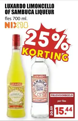 MCD Supermarkt luxardo limoncello of sambuca liqueur aanbieding