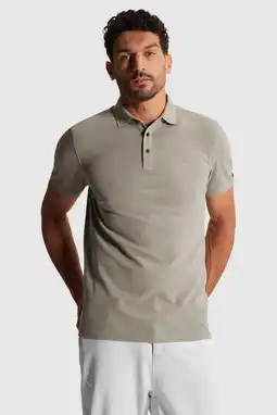Wehkamp Cast Iron slim polo grijsgroen aanbieding