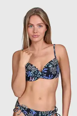 Wehkamp Brunotti voorgevormde beugel bikinitop Stefana zwart/multi aanbieding