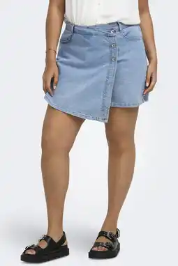 Wehkamp ONLY CARMAKOMA spijkerrok light blue denim aanbieding