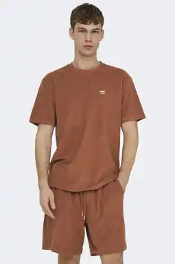 Wehkamp ONLY & SONS relaxed T-shirt brique aanbieding