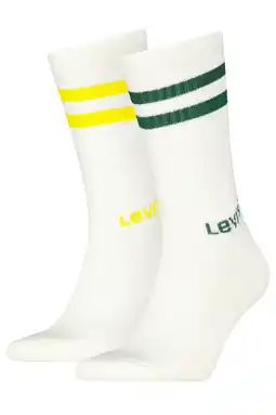 Wehkamp Levi's sokken - wit/groen/geel (set van 2) aanbieding