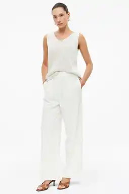 Wehkamp s.Oliver BLACK LABEL wide leg regularwaist broek wit aanbieding