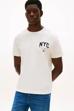 Wehkamp Tommy Hilfiger T-shirt ecru aanbieding