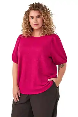 Wehkamp Zizzi gebloemde blousetop Plus Size - fuchsia aanbieding