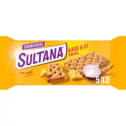 Jumbo Sultana Crunchers Kaas & Ui Smaak 5 Stuks 175 g aanbieding