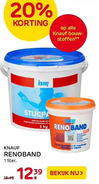 Praxis Knauf Renoband 1L aanbieding