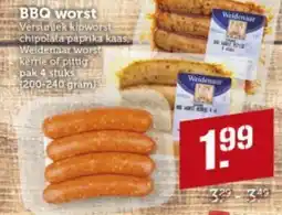 Lekker Makkelijk Weidenaar BBQ worst aanbieding