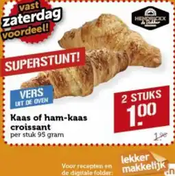 Lekker Makkelijk hendrickx de bakker kaas of ham-kaas croissant aanbieding