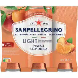 Jumbo Sanpellegrino Pesca & Clementina Light 6x33cl aanbieding