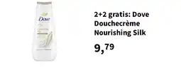 Plein.nl 2+2 gratis: Dove Douchecrème Nourishing Silk aanbieding