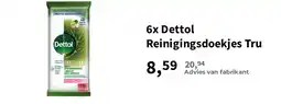 Plein.nl 6x Dettol Reinigingsdoekjes Tru aanbieding