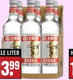 Dirck 3 Oblomov Vodka HELE LITER aanbieding
