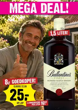 Dirck 3 Ballantine's Blended Scotch Whisky 150 cl aanbieding