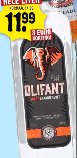 Dirck 3 Olifant Graanjenever 100 cl aanbieding