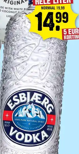 Dirck 3 Esbjaerg Vodka 100 cl aanbieding