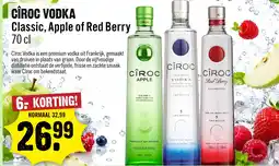 Dirck 3 Ciroc Vodka 70 cl aanbieding