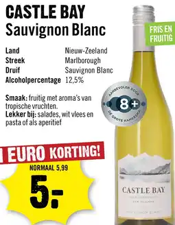 Dirck 3 Castle Bay Sauvignon Blanc 75 cl aanbieding