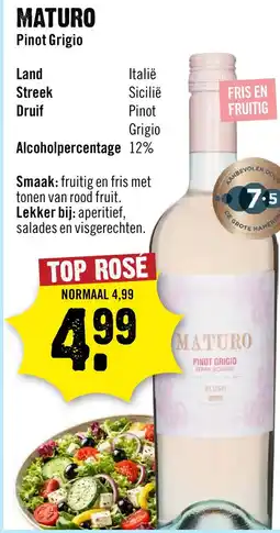 Dirck 3 Maturo Pinot Grigio Blush Rose 75 cl aanbieding