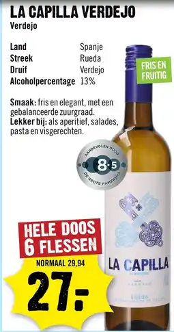 Dirck 3 La Capilla Rueda Verdejo 75 cl aanbieding