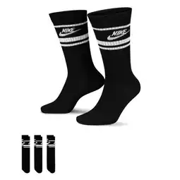 Foot Locker Nike 3 Pack Crew Sokken Unisex - Zwart - Maat 38 - 42 aanbieding
