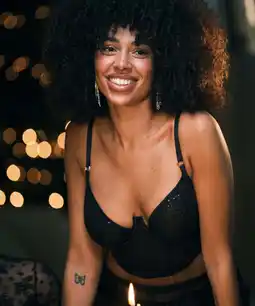 Hunkemoller Hunkemöller Niet-voorgevormde longline beugel bh Elle Zwart aanbieding