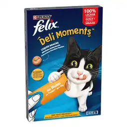Zooplus 3 + 1 gratis! Felix kattensnacks - Deli Moments: Kip (16 x 10 g) aanbieding