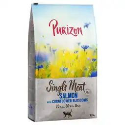 Zooplus 6,5kg Single Meat Zalm met Korenbloembloesem Purizon Kattenvoer aanbieding