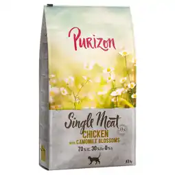 Zooplus 6,5kg Single Meat Kip met Kamillebloesem Purizon Kattenvoer aanbieding