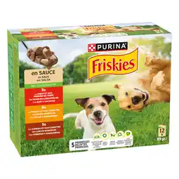 Zooplus 12x85 Friskies Adult in saus met rund, kip en lam nat hondenvoer aanbieding