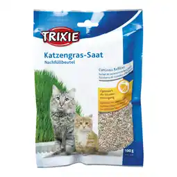 Zooplus 100g Trixie zacht graszaad navulzak kat aanbieding