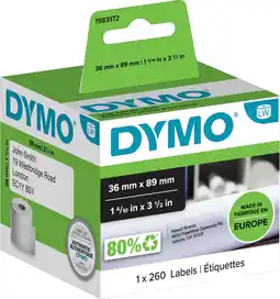 Coolblue DYMO LabelWriter Adres Etiket 36x89mm 260 stuks aanbieding