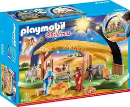 Bol.com PLAYMOBIL Christmas Kerststal met heldere ster - 9494 aanbieding