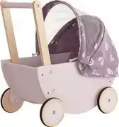 Bol.com howa Houten Poppenwagen Rainbow met opvouwbare kap 25502 aanbieding