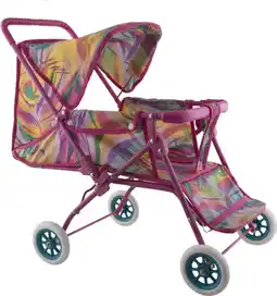 Bol.com Buggy retro look - poppenwagen - Kinderwagen - model ZEBRA aanbieding