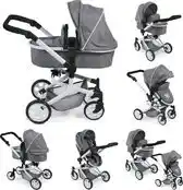 Bol.com Bayer Chic 2000 - Combi Poppenwagen Mika - Jeans Grey aanbieding